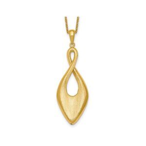 Yellow Plated Sterling Silver Infinity Drop Pendant Necklace with Chain (16 Inch